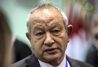 Egyptian billionaire Naguib Sawiris, a former partner of Rami Makhlouf, on December 8, 2017. AFP