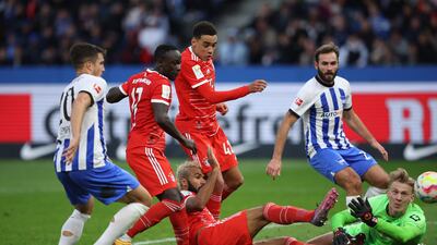 Choupo-Moting scores Bayern's third goal. AFP