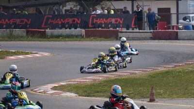 Rashid Al Dhaheri leads the pack during the race weekend at South Garda. Photo courtesy: Rashid Al Dhaheri