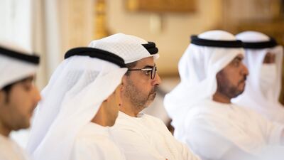 Sheikh Hamed bin Zayed, managing director of Abu Dhabi Investment Authority and member of Abu Dhabi Executive Council, attends the event. Photo: Presidential Court