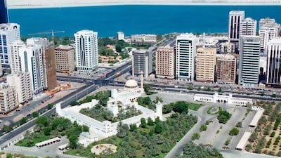 Undated aerial view of Qasr al Hosn, shot in the 1980s. Courtesy Al Ittihad