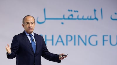 Former Mexican president Felipe Calderon heads the Global Commission on the Economy and Climate. Courtesy World Government Summit