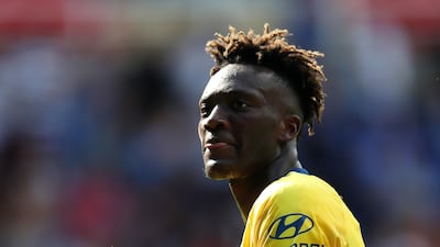 Chelsea's Tammy Abraham applauds the fans after the final whistle. PA Photo