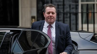Mark Spencer arrives at Downing Street on Tuesday. Getty Images