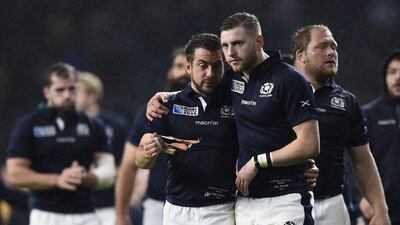 Finn Russell, right, could prove Scotland's key man at flyhalf during the upcoming Six Nations. Dylan Martinez / Reuters