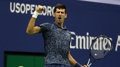 Novak Djokovic of Serbia reacts during his men's Singles finals match against Juan Martin del Potro of Argentina. AFP