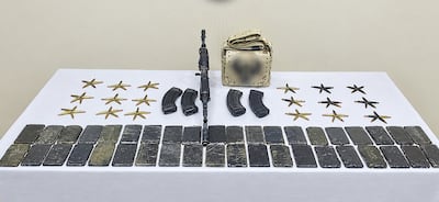 Some of the items seized by Egyptian authorities. Photo: Interior Ministry