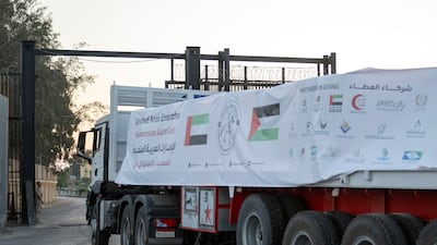 More aid convoys from the UAE entered Gaza this week. Wam