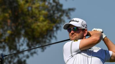 Bernd Wiesberger of Austria takes a shot during the DP World Tour Championship at Jumeirah Golf Estates. AFP