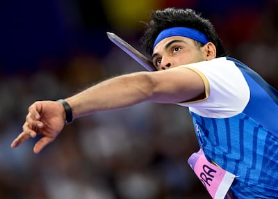 Neeraj Chopra of India took home a silver medal on Thursday. EPA