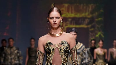 For his spring/summer 2023 collection display at Dubai Design District, Cinco leaned into Ancient Egypt for inspiration.