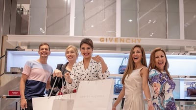 Jacqueline Fernandez in Dubai shopping during the Dubai Shopping Festival with her family. Instagram