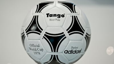 Match ball Tango, which was used at the 1978 World Cup in Argentina. Getty Images