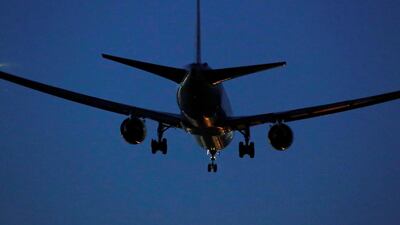 A Boeing 767 aircraft flown by Air Canada makes an emergency landing at Madrid's Barajas Airport, in Madrid, Spain February 3, 2020. REUTERS