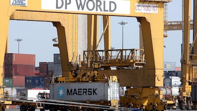 DP World handled 3.9 million twenty-foot equivalent units in the UAE. Pawan Singh / The National