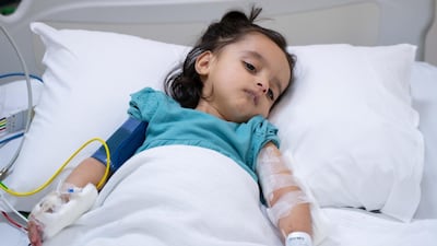 Afra suffers from spinal muscular atrophy, a complex disease that can be stopped with genetic treatment. Courtesy: SKMC