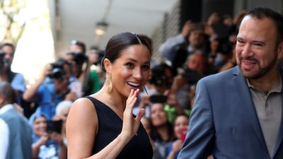 The Duchess of Sussex arrives at Mothers 2 Mothers in Cape Town on September 25, 2019. Reuters
