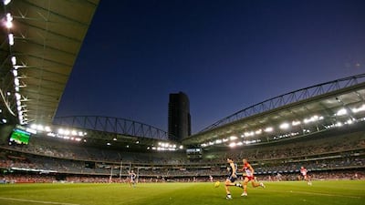 Geelong take on Sydney during an NAB Cup match at Etihad Stadium in February. Scott Barbour / Getty Images
