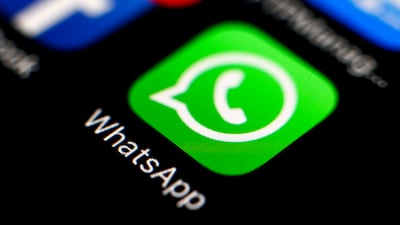 (FILE) - The logo of the messaging application WhatsApp on a smartphone in Taipei, Taiwan, 07 April 2016 (reissued 02 September 2021). The Irish Data Protection Commissioner (DPC) in a statement on 02 September 2021 announced it had 'imposed a fine of 225 million euro on WhatsApp' Ireland over the messenger application's handling data sharing with its parent company Facebook. EPA/RITCHIE B. TONGO *** Local Caption *** 52735033