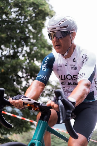 Craig Lamshed rode from Barcelona to Paris for a cancer charity and the Al Jalila Foundation. Photo: Brighton College