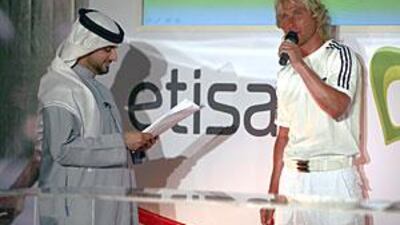 The former Juventus and Lazio midfielder, Pavel Nedved, speaking at the fixtures draw for the the 2009-10 Pro League season at Zayed Sports City last week.