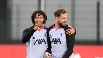 Liverpool's Trent Alexander-Arnold and Jordan Henderson. Reuters