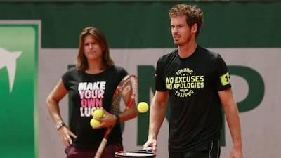 Andy Murray with his former coach, Amelie Mauresmo. (Reuters/Jason Cairnduff)