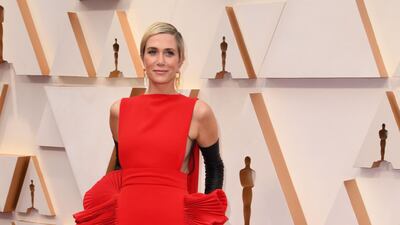 Kristen Wiig wearing Valentino at the 92nd Oscars at the Dolby Theatre in Hollywood, California on February 9, 2020. AFP