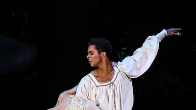 Misty Copeland and Herman Cornejo, of the American Ballet Theatre, perform 'Romeo and Juliet'. AP.