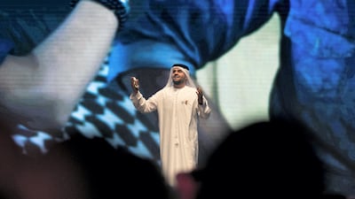 Emirati singer Hussain Al Jassmi has released Bab Rizq, meaning A Door to Blessings. Reem Mohammed / The National