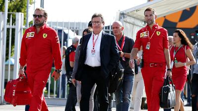 Ferrari's outgoing chief executive Louis Camilleri, right. Getty
