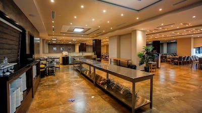 An empty restaurant in Bethlehem after the city went into lockdown on March 6 following the first cases of the deadly coronavirus in Palestine were discovered AFP