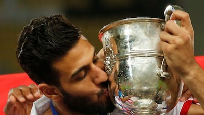 Zamalek and keeper Ahmed El Shenawy, with the Egypt Cup trophy in August, will be looking to add to their trophy cabinet in the African Champions League final. Amr Abdallah Dalsh / Reuters