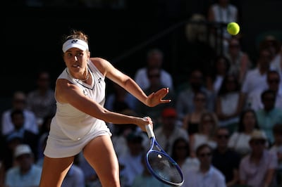 Czech Republic's Linda Noskova during the Wimbledon final against Karolina Muchova. Reuters