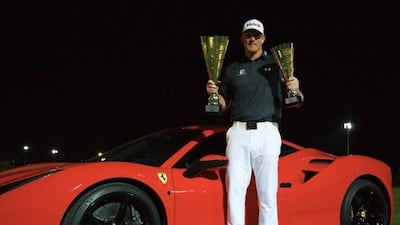 Tim Burke won the inaugural Long Drive World Series event in Dubai with a winning drive of 335 yards. Handout photo