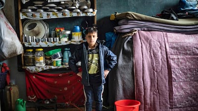 Yazan Khodr, 11, at the school near Hassakeh, after his family fled Ras Al Ain. Various groups, including Syrian government forces, extremists and Kurdish fighters, vied for control of Ras Al Ain.