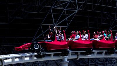 Formula Rossa, the fastest roller coaster in the world. Pupils are being asked to design one that can take it on. Christopher Pike / The National