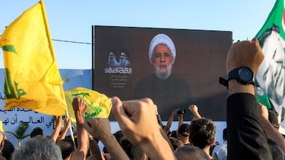 Hezbollah and its leader Naim Qassem have vowed to fiercely oppose the disarmament plan. AFP