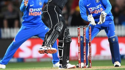 New Zealand's Ross Taylor during the first ODI against India in Hamilton on Wednesday. AP