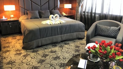 A suite on the cruise liner.