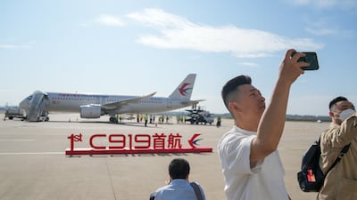With Comac C919, China is seeking to disrupt the dominance of Boeing and Airbus in commercial jetliner manufacturing. EPA