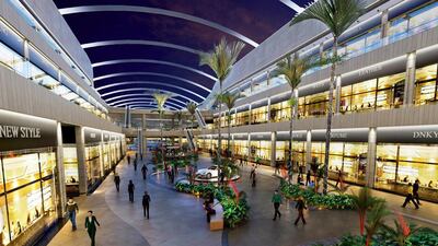 The mall will contain 4 million sq ft of leasable space for retailers, with more than 1,000 shops, restaurants, cafes and entertainment outlets under a retractable room. Courtesy Nakheel
