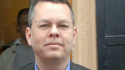 Donald Trump urged Turkish president Recep Tayyip Erdogan to free pastor Andrew Brunson. AFP/DHA/STR
