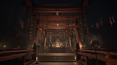 In the Dark Shrine, Hinako is transformed into a wolf-like being. Photo: Konami