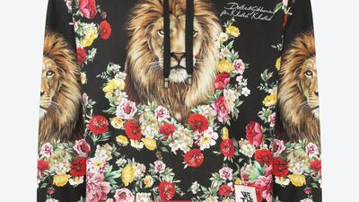 Decorated with a lions head, this deisgn echoes the cover artwork of one of Dj Khaled's albums. By Dolce & Gabbana and DJ Khaled. Courtesy Dolce & Gabbana
