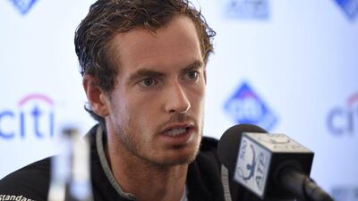 Andy Murray speaks at a press conference at the Citi Open tennis tournament, Monday, Aug. 3, 2015, in Washington. Nick Wass / AP Photo
