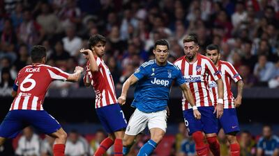 Juventus' Portuguese forward Cristiano Ronaldo controls the ball. AFP