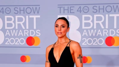 Mel C arrives at the Brit Awards 2020 at The O2 Arena on Tuesday, February 18, 2020 in London, England. AFP