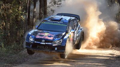 Sebastien Ogier in action during Day 2 of Rally Australia. William West / AFP