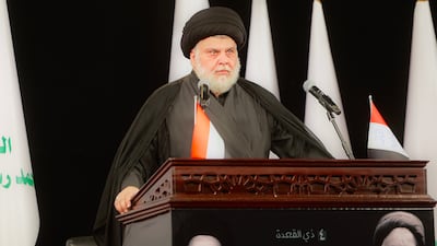 Shiite cleric Moqtada Al Sadr called for a new chapter between the US and Iraq following the withdrawal of American troops on September 30. Getty Images